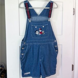 Disney Vintage 90s Y2K Blue Mickey Mouse Overalls
